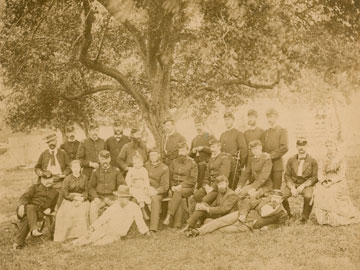 Image: Burnside and his Staff, 7 X 9.25in., albumen print, Photography Collections, UMBC.